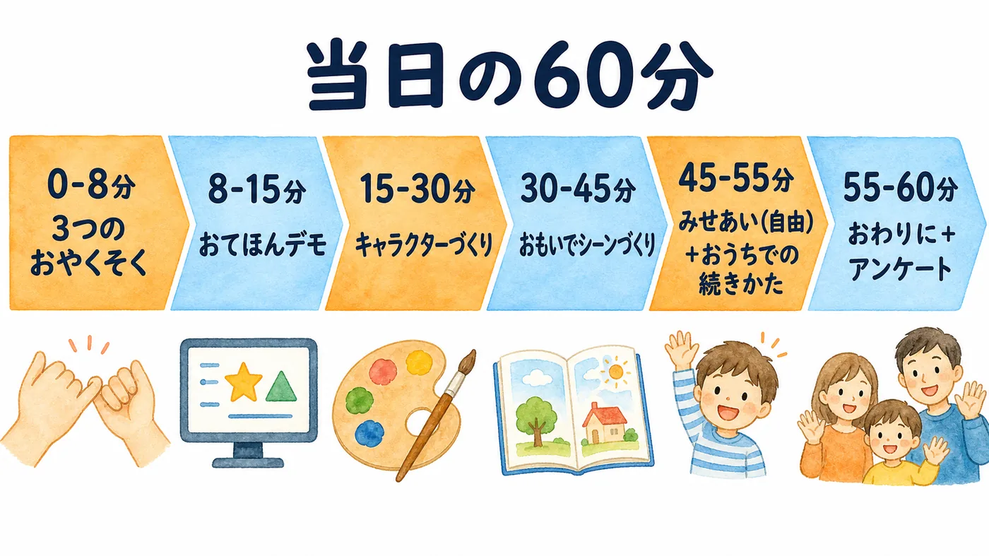 60分のタイムライン